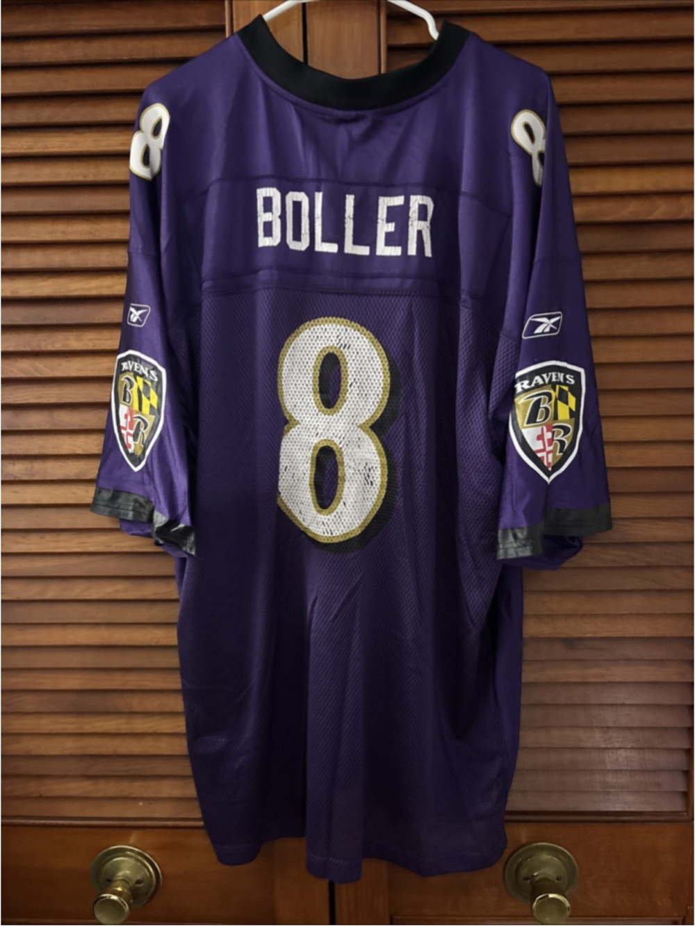 Baltimore Ravens Kyle Boller #8 Purple NFL Reebok Jersey Men's Size 2XL
